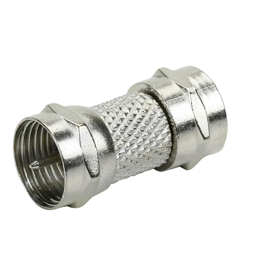 Imagem 2 de 2 do produto Kit C/ 10 Emenda F Coaxial Macho X Macho Rg6 Alta Qualidade