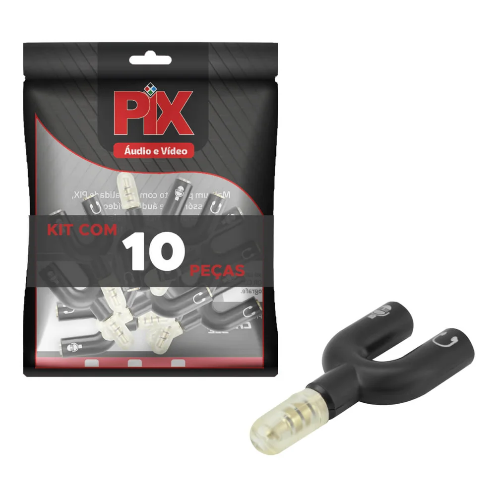 Imagem 4 de 4 do produto 10x Adaptador Splitter P2 X P3 Para Headset Fone E Microfone