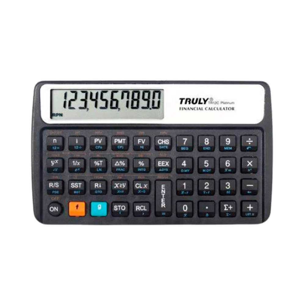 Calculadora Financeira Truly Tr12c Platinum - Mais De 120 Funções - Rpn E Alg