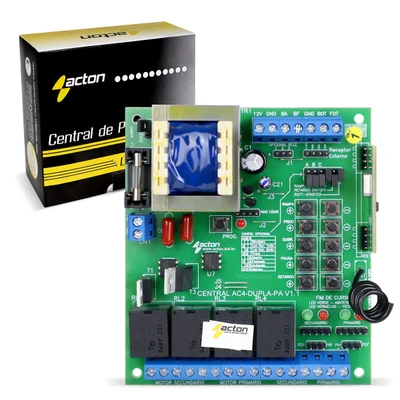 Central Dupla Acton Para Portão Automático Pivotante Ac4 Pa