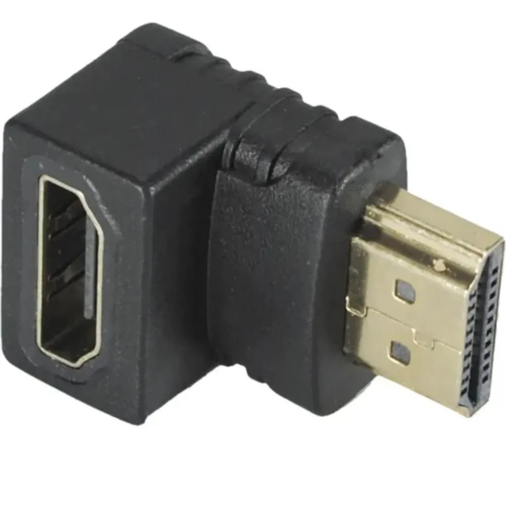 Adaptador HDMI Macho para HDMI Fêmea 90 Graus em L - view 2