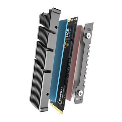 Dissipador Calor Alumínio Thermal Pad SSD Nvme M.2 2280 Jeyi Preto