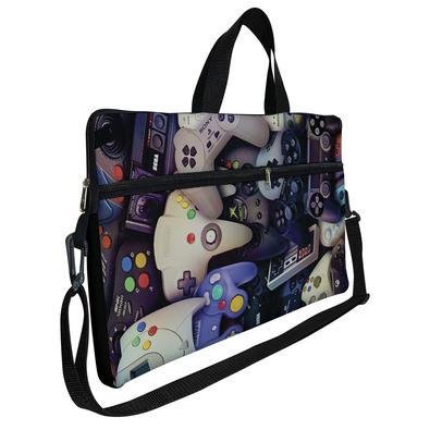 Case Capa Maleta Premium Para Notebook Laptop De 17 E 17,3 Com Alça De Mão Alça De Ombro E Zíper Lateral - Controles