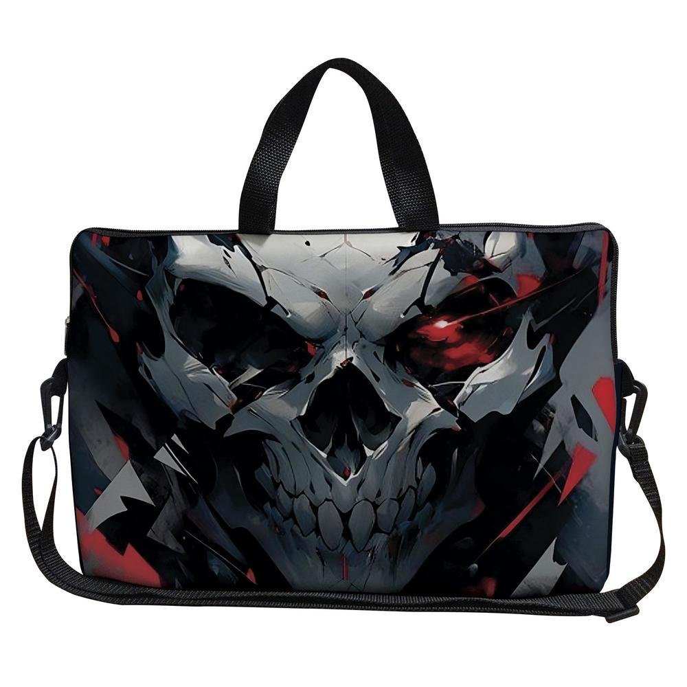 Case Capa Maleta Premium Para Notebook Laptop De 17 E 17,3 Com Alça De Mão Alça De Ombro E Zíper Lateral - Caveira Case Capa Maleta Premium Para Notebook Laptop De 17 E 17,3 Com Alça De Mão Alça De Ombro E Zíper Lateral - Caveira