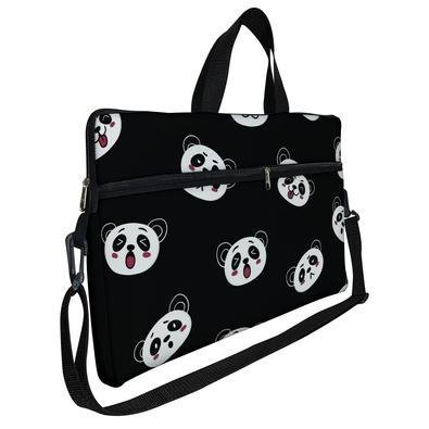 Case Capa Maleta Premium Para Notebook Laptop De 17 E 17,3 Com Alça De Mão Alça De Ombro E Zíper Lateral - Panda