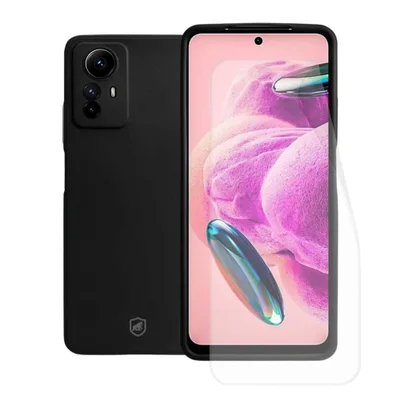 Kit Capa Silicon Veloz E Película Hydrogel Hd Para Xiaomi Redmi Note 12s - Gshield