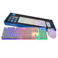 Kit gamer teclado e mouse branco tpc-096kb hoopson   entre no universo dos jogos com estilo e desempenho com o kit gamer teclado e mouse branco tpc-09