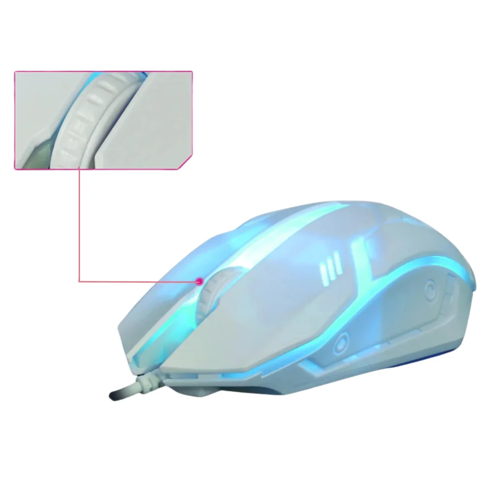 Imagem 4 de 5 do produto Kit Teclado E Mouse Gamer Hoopson Tpc-096kb, RGB LED, Anti-Ghosting, USB, Branco