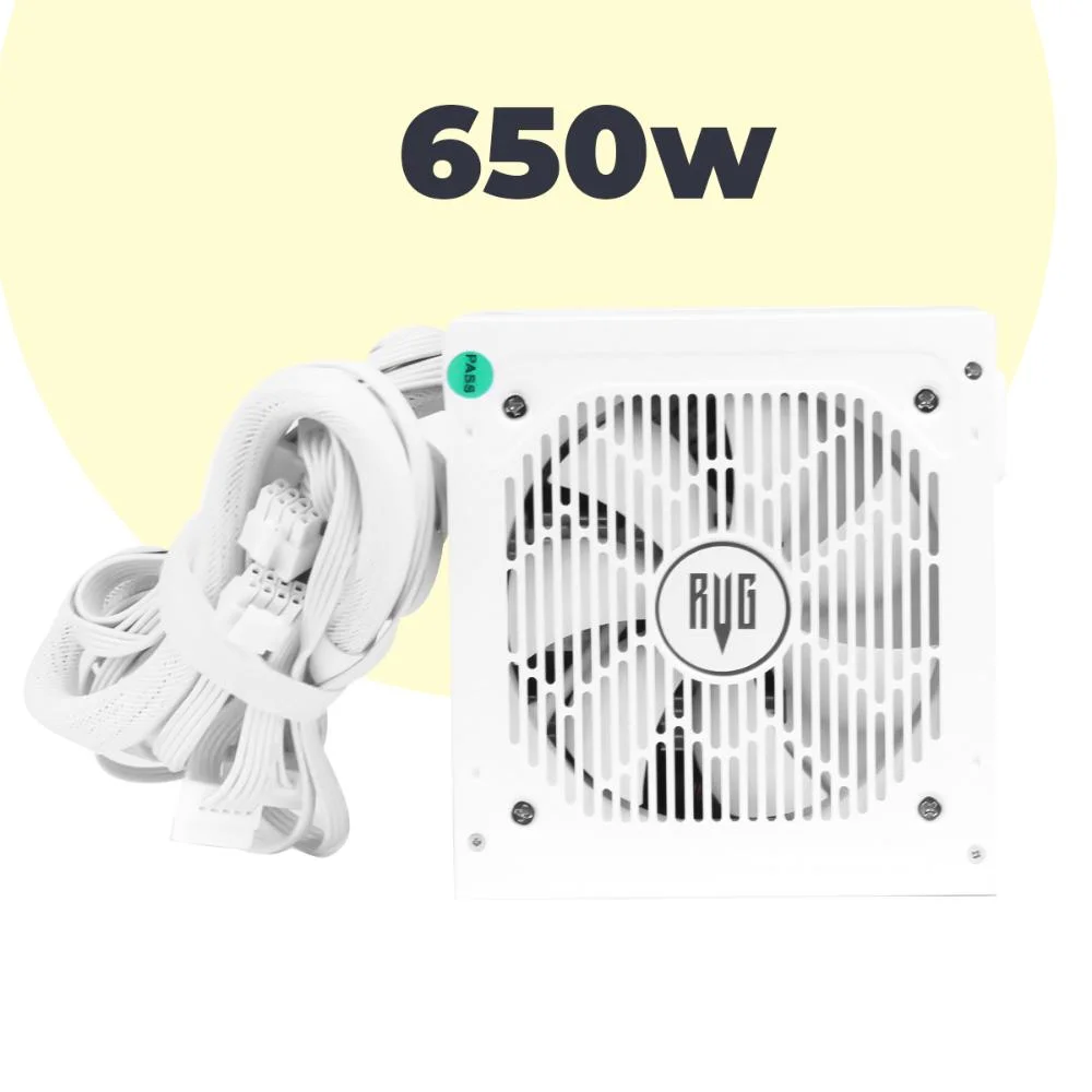 Imagem 2 de 5 do produto Fonte Atx Alimentação 650w RGB Silencioso 80 Plus Bronze Pfc