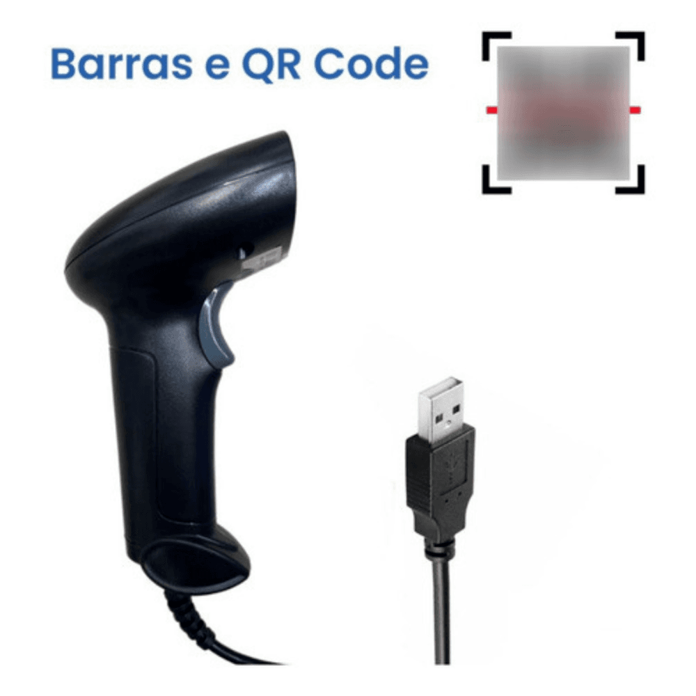 Imagem 2 de 4 do produto Leitor De Código De Barras Com Fio Usb 1d & 2d Knup - Kp-le705