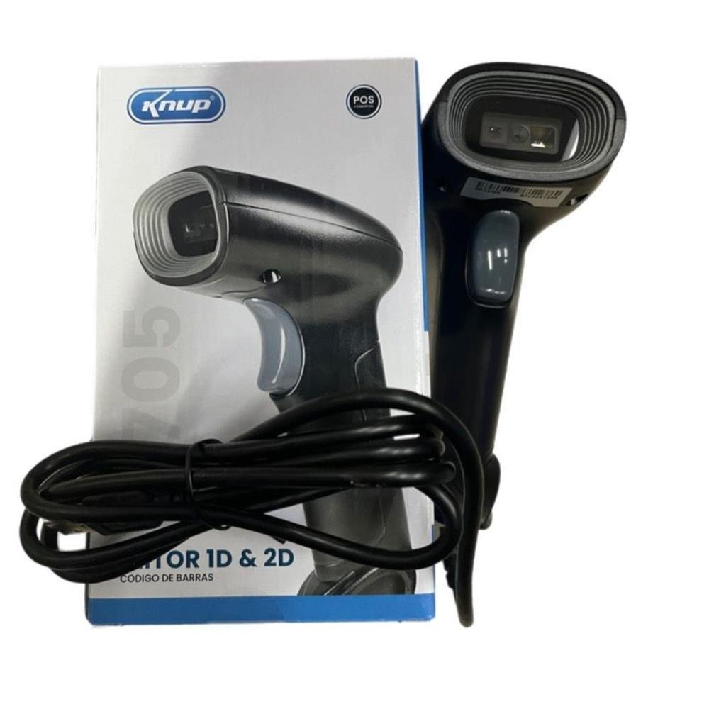 Imagem 4 de 4 do produto Leitor De Código De Barras Com Fio Usb 1d & 2d Knup - Kp-le705