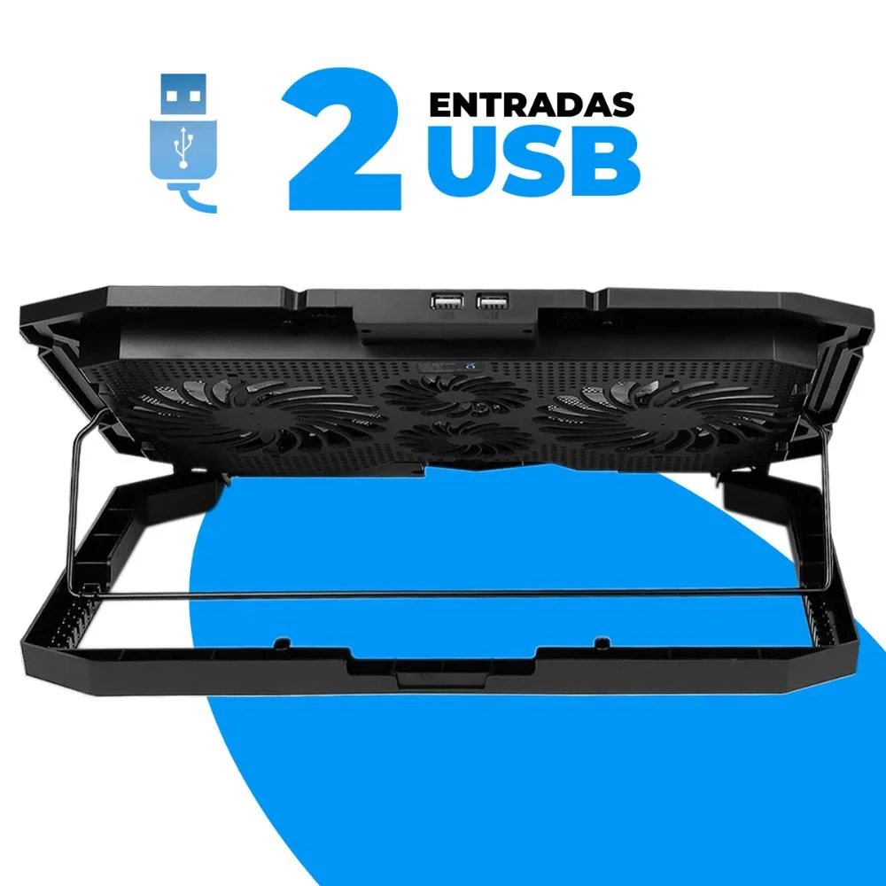 Imagem 4 de 5 do produto Cooler Notebook Macbook Gamer Ergonomico 4 Fans Silencioso