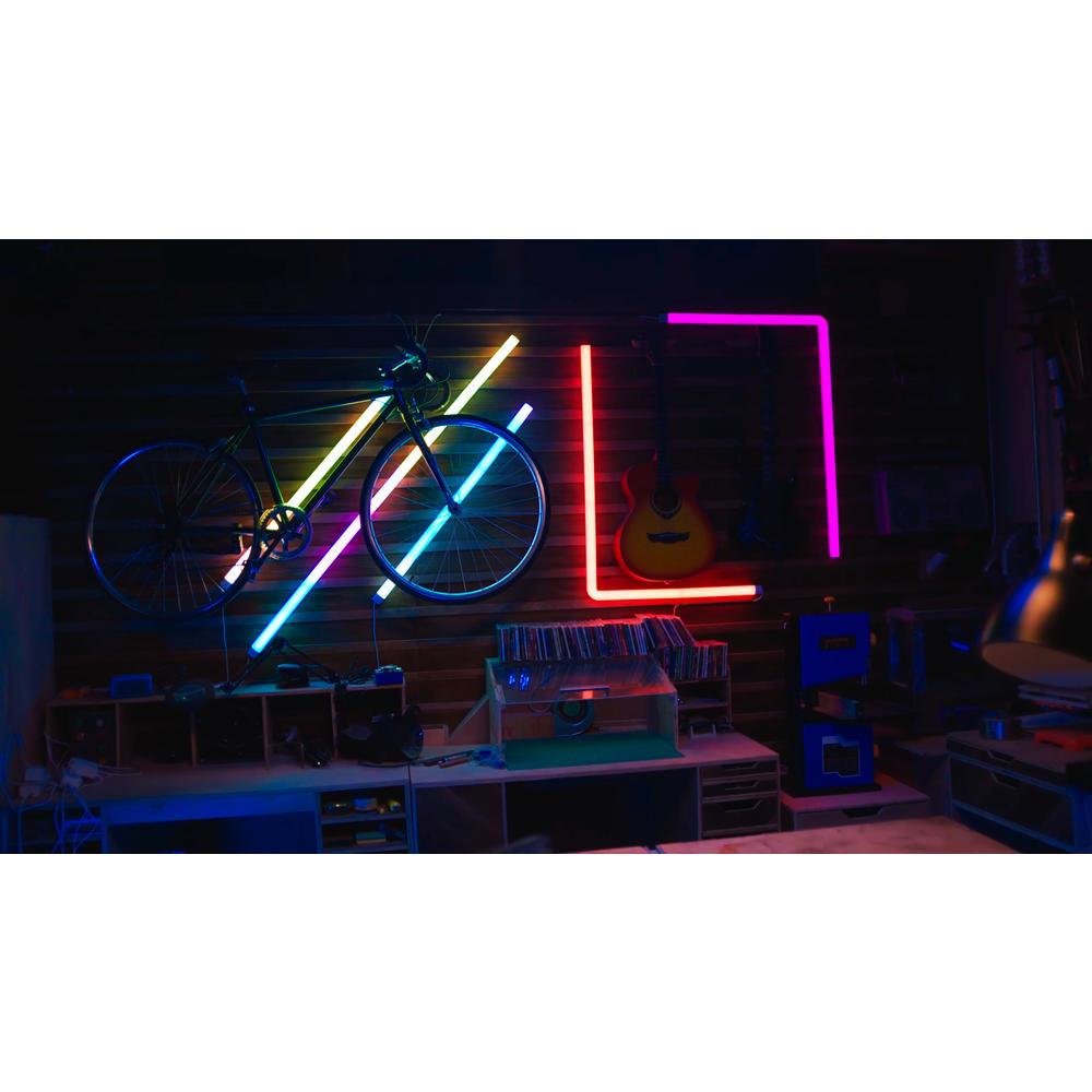 Imagem 5 de 5 do produto Luminária de Parede Tubos Led Inteligente Wifi Alexa e Ok Google + App Tuya Smart