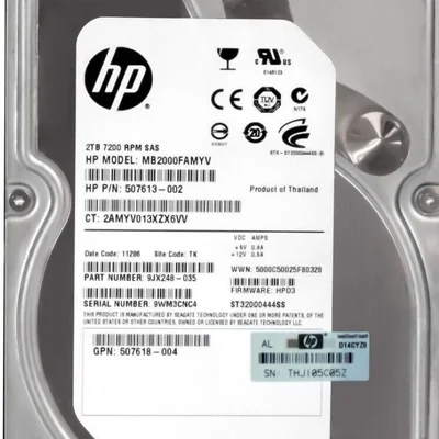 Hp Sas Hp 2tb 7.2k 3.5 Mb2000famyv 507613-002