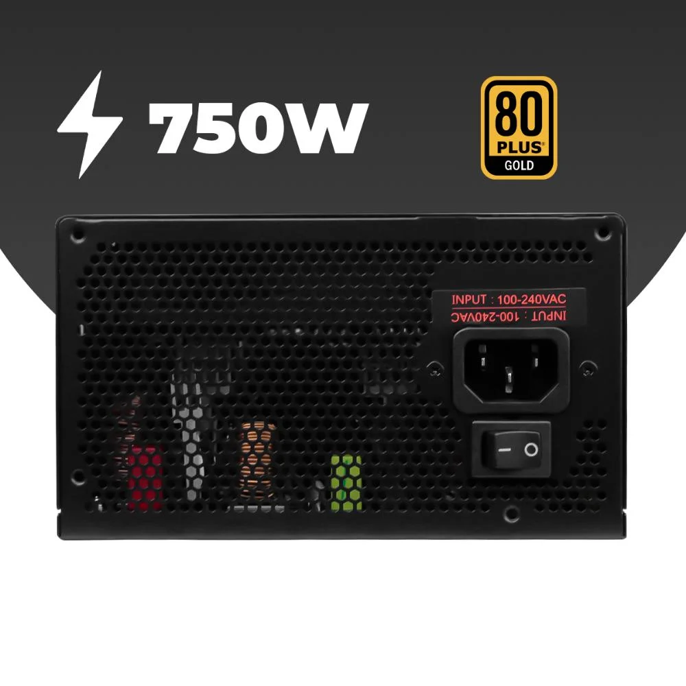 Imagem 2 de 5 do produto Fonte Alimentação Atx 750w 80 Plus Gold Modular Power Supply