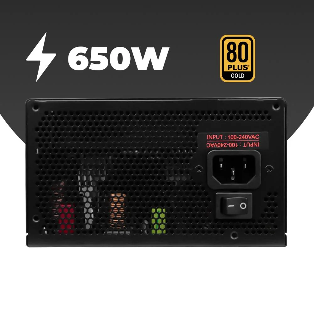 Imagem 5 de 5 do produto Fonte De Alimentação Atx 650w 80 Plus Gold Modular Pfc Ativo Power Supply