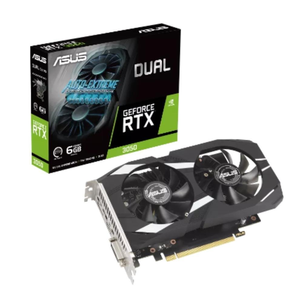 Placa De Vídeo Asus RTX 3050 6gb Dual, Gddr6, 1x Dp / 1x HDMI / 1x Dvi-d, 96-bits - Dual-RTX3050-6g