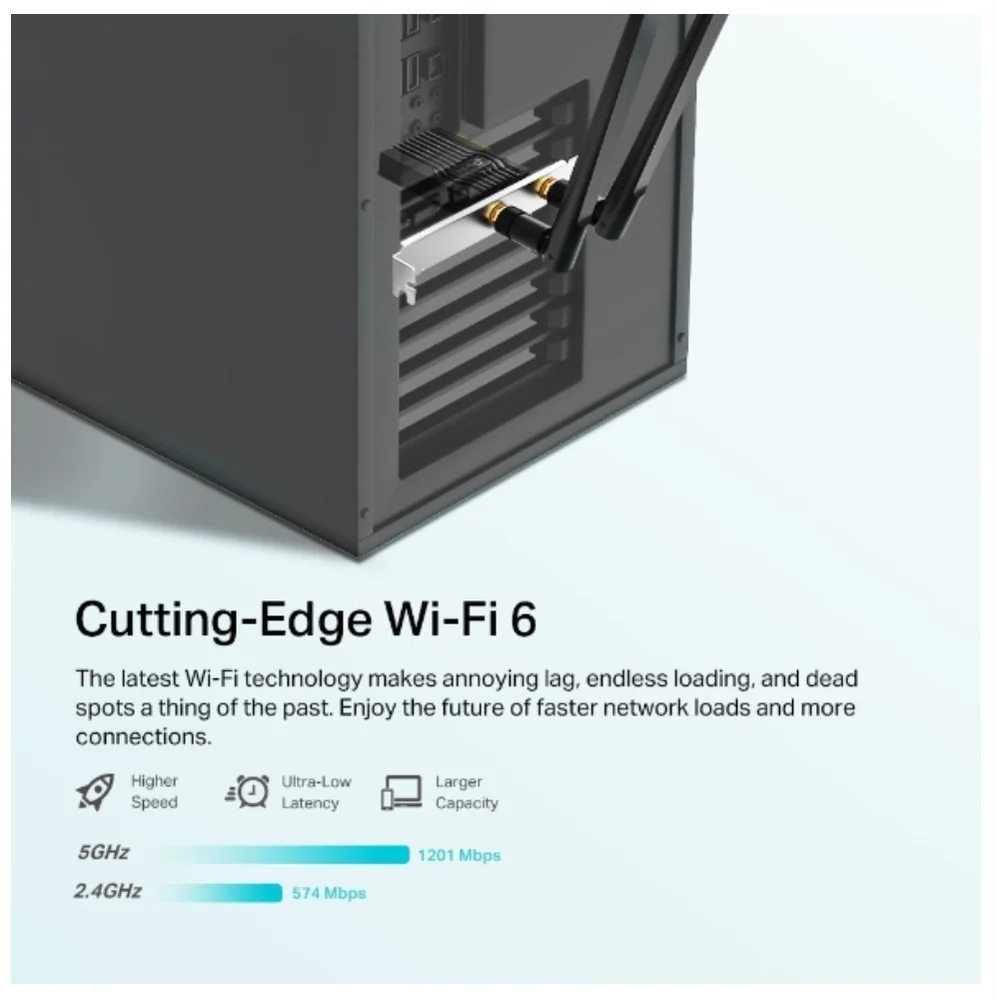 Imagem 4 de 5 do produto Adaptador Tp-link Archer Tx20e Wi-fi 6 PCie Ax1800 Dual Band Bluetooth 5.2