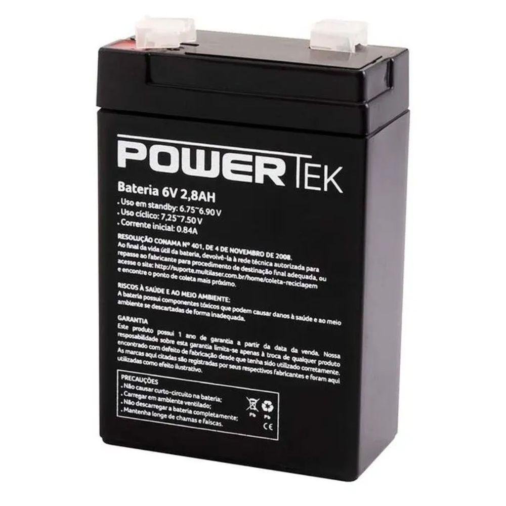 Bateria Powertek 6v 2.8ah En070