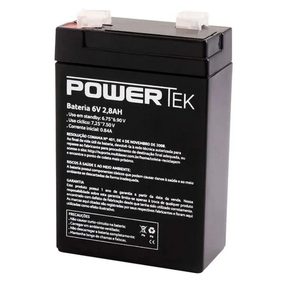 Bateria Powertek 6v 2.8ah En070