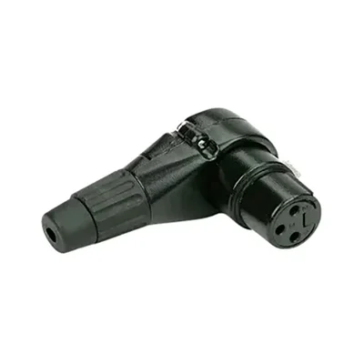 Conector Mxt Em Metal Xlr (canon) Fêmea 90 Graus - Ac2648