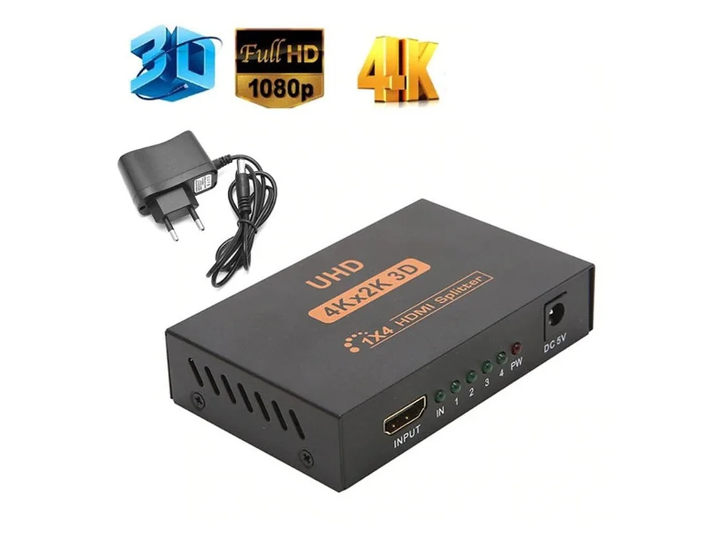 Imagem 3 de 3 do produto Splitter Distribuidor HDMI 1 Entrada X 4 Saídas 4k
