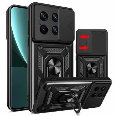 Capa Capinha Case Para Xiaomi Mi 14 Pro - Protetora Resistente Anti Impacto Queda Armadura Militar Cor:preto