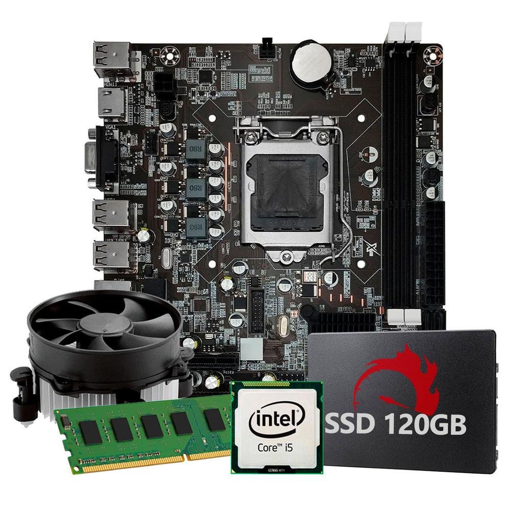 Kit Upgrade Intel Core I5 2ª Geração, 4gb Ram, SSD 120GB, Conexões Usb/vga/hdmi/lan/som