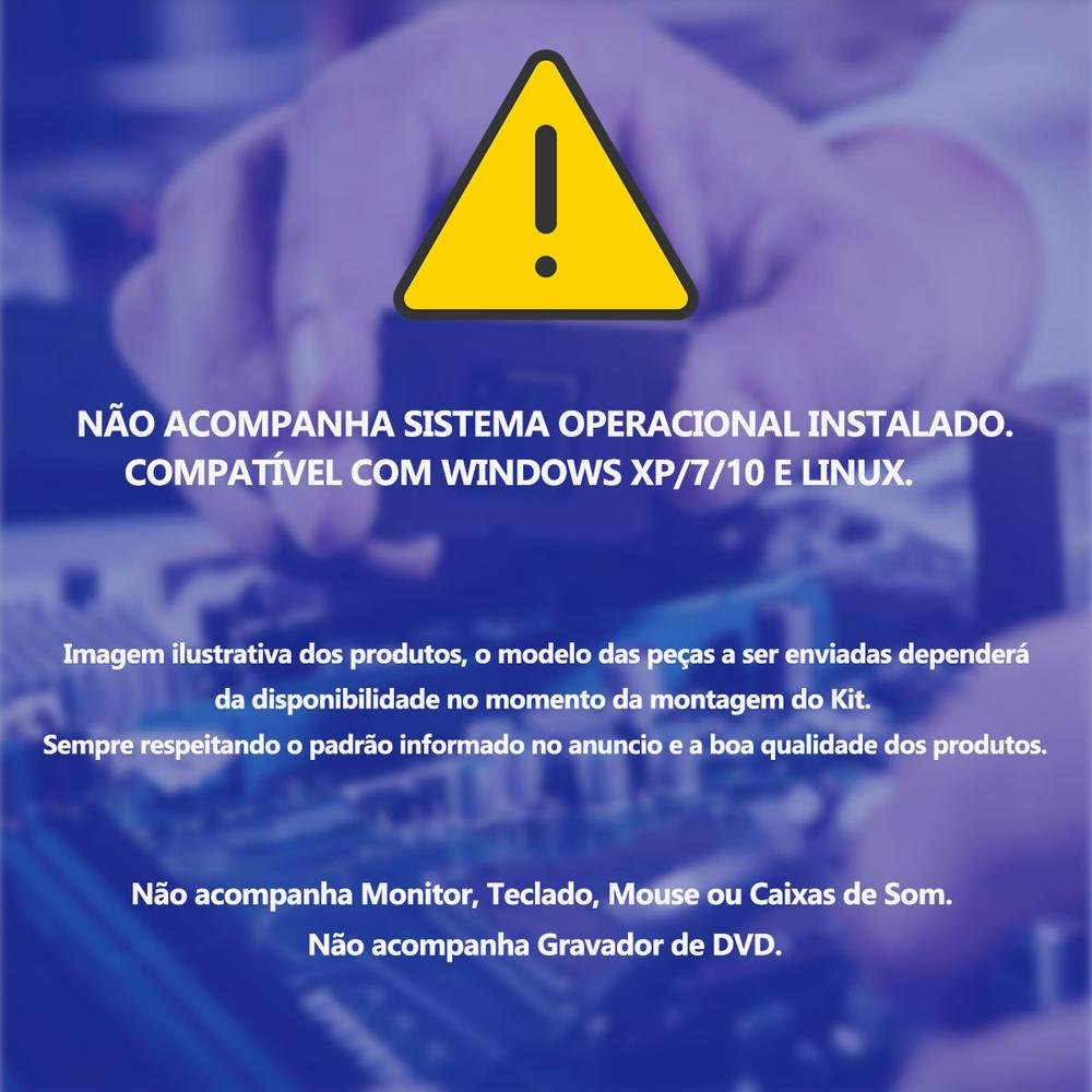 Kit Upgrade Intel Core I5 2ª Geração, 4gb Ram, SSD 120GB, Conexões Usb/vga/hdmi/lan/som