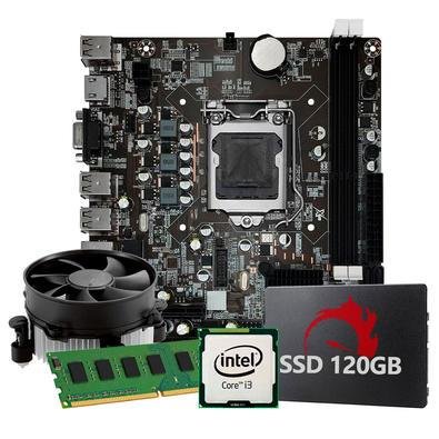 Kit Upgrade Intel Core I3 3ª Geração, 4gb Ram, SSD 120GB, Conexões Usb/vga/hdmi/lan/som