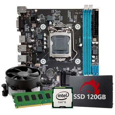 Kit Upgrade Intel Core I5 4ª Geração, 4gb Ram, SSD 120GB, Conexões Usb/vga/hdmi/lan/som