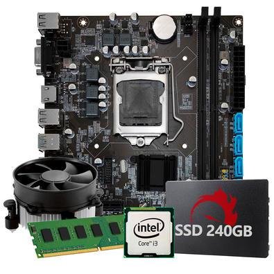 Kit Upgrade Intel Core I3 6ª Geração, 8GB Ram, SSD 240GB, Conexões Usb/vga/hdmi/lan/som