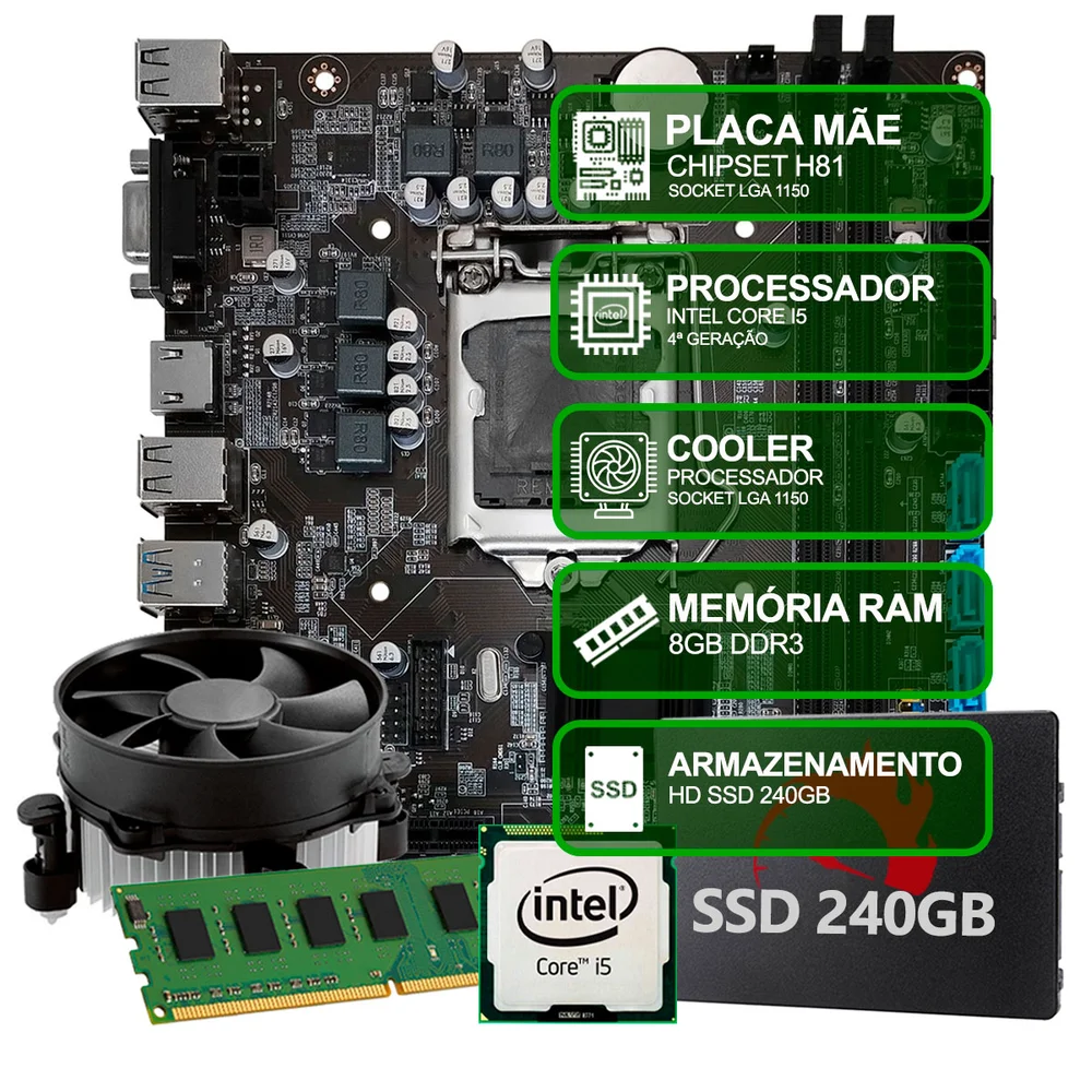 Kit Upgrade Intel Core I5 4 Geraço KaBuM