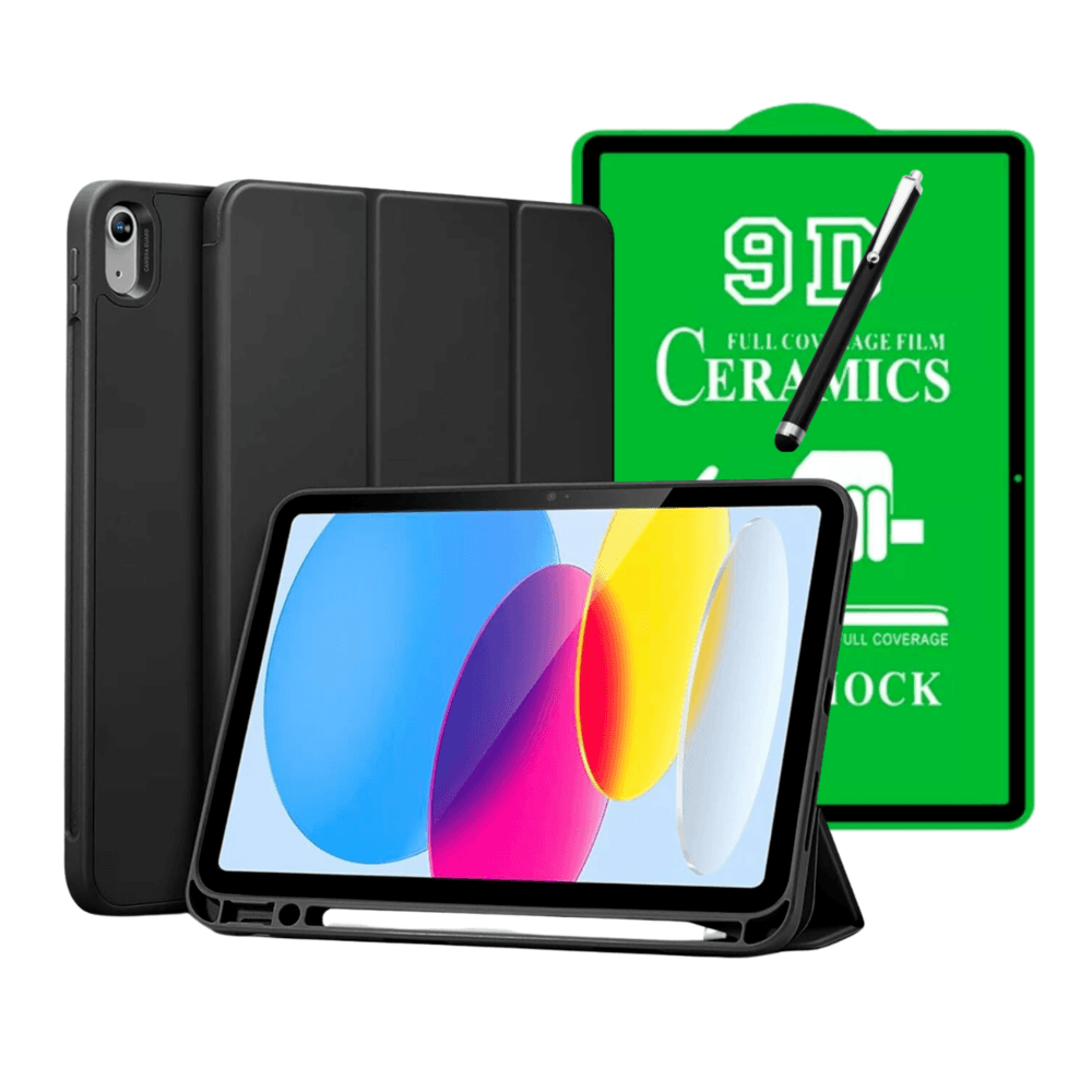 Kit Capa Smart Magnética, Película De Cerâmica E Caneta Touch Para Ipad Air 4° E 5° 10.9 - Blance