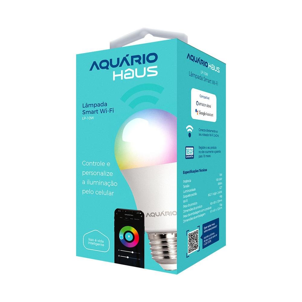 Imagem 2 de 5 do produto Lâmpada LED RGB 10w Inteligente Wi-fi - Aquário Lp-10w