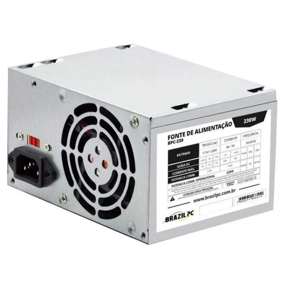 Kit Com 10 Fontes Atx 230w Real Brazilpc O&m S/cabo