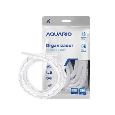 Organizador De Cabos Espiral 1/2" (12mm) X 2 Metros Branco - Aquário Cbo-201