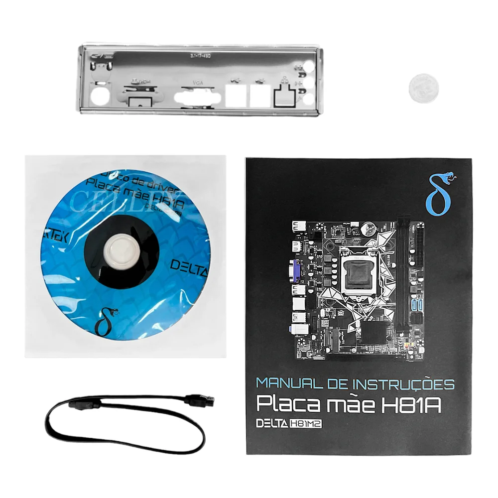 Placa Mãe H81a, Micro ATX, DDR3, LGA 1150, Intel Audio Integrado, 16GB 8