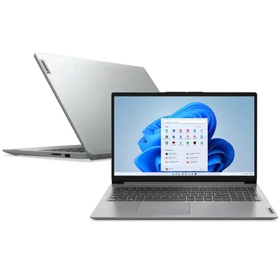 Notebook Lenovo Ideapad 1i, Intel Core i3-1215u, 4GB RAM, SSD 256GB, Tela 15.6" HD Antirreflexo, Windows 11 Home - 15iau7