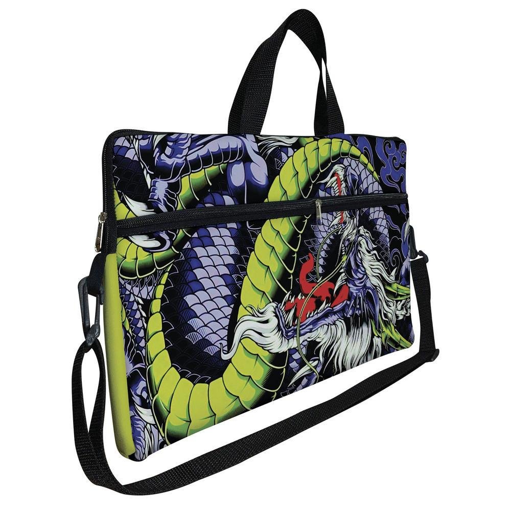 Case Capa Maleta Premium Para Notebook Laptop De 17 E 17,3 Com Alça De Mão Alça De Ombro E Zíper Lateral - Dragão Case Capa Maleta Premium Para Notebook Laptop De 17 E 17,3 Com Alça De Mão Alça De Ombro E Zíper Lateral - Dragão