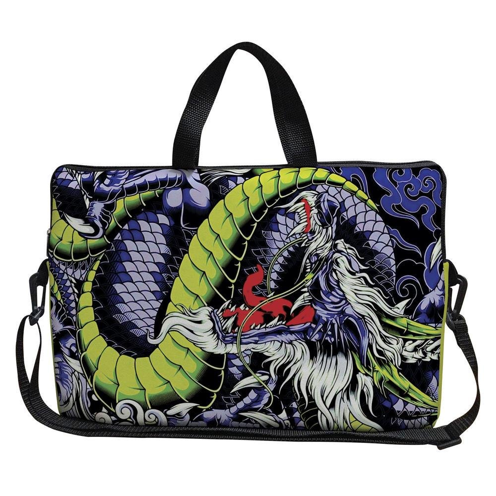 Case Capa Maleta Premium Para Notebook Laptop De 17 E 17,3 Com Alça De Mão Alça De Ombro E Zíper Lateral - Dragão Case Capa Maleta Premium Para Notebook Laptop De 17 E 17,3 Com Alça De Mão Alça De Ombro E Zíper Lateral - Dragão