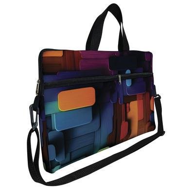 Case Capa Maleta Premium Para Notebook Laptop De 17 E 17,3 Com Alça De Mão Alça De Ombro E Zíper Lateral - Colorido