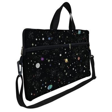 Case Capa Maleta Premium Para Notebook Laptop De 17 E 17,3 Com Alça De Mão Alça De Ombro E Zíper Lateral - Galaxia
