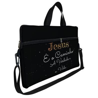 Case Capa Maleta Premium Para Notebook Laptop De 17 E 17,3 Com Alça De Mão Alça De Ombro E Zíper Lateral - Caminho
