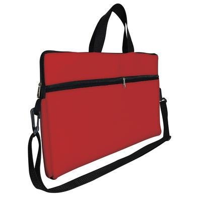 Case Capa Maleta Premium Para Notebook Laptop De 17 E 17,3 Com Alça De Mão Alça De Ombro E Zíper Lateral - Vermelho