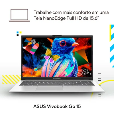 Notebook Asus Vivobook Go E1504ga Intel Core I3 N305 4gb Ram 128GB SSD WINDOWS 11 Tela 15,6" Fhd Silver - Nj440w - miniatura 5