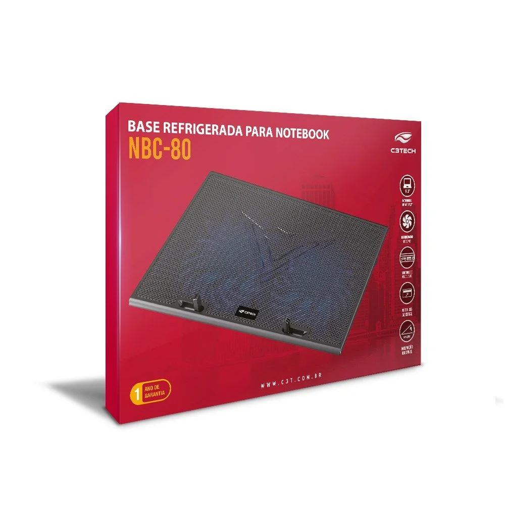 Imagem 3 de 5 do produto Base Para Notebook 17,3" Nbc-80bk C3tech