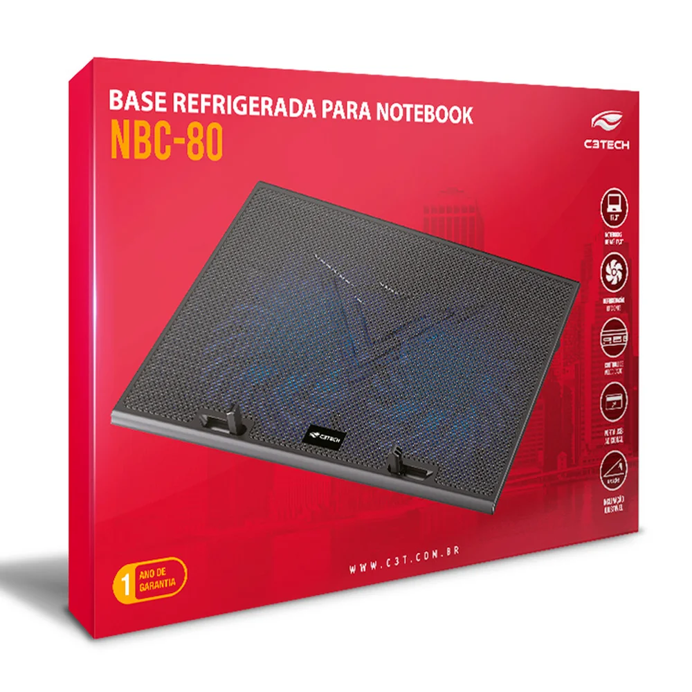 Imagem 5 de 5 do produto Base Para Notebook 17,3" Nbc-80bk C3tech
