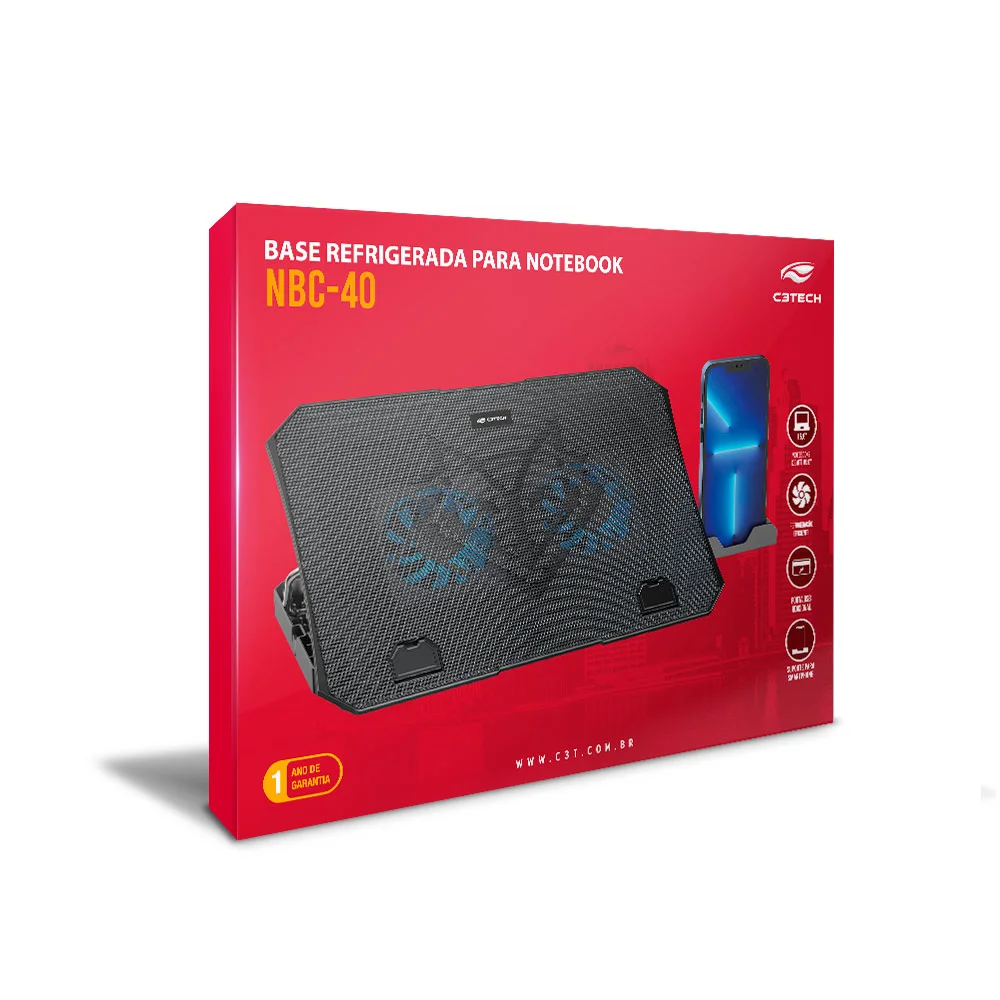 Imagem 5 de 5 do produto Base Para Notebook 15,6pol Nbc-40bk C3Tech