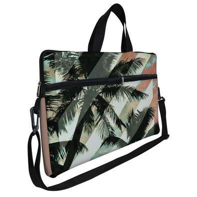 Case Capa Maleta Premium Para Notebook Laptop De 15,6 Com Alça De Mão Alça De Ombro E Zíper Lateral - Coqueiro